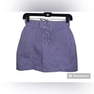 Forever 21 Y2K style purple lace front denim mini skirt size‎ small